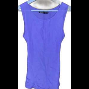 Pussycat London Blouse Sleeveless Tie Belted Camisole Size M Lt Purple Lilac